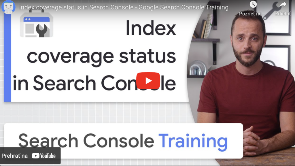 Návod Search konzola indexácia webu